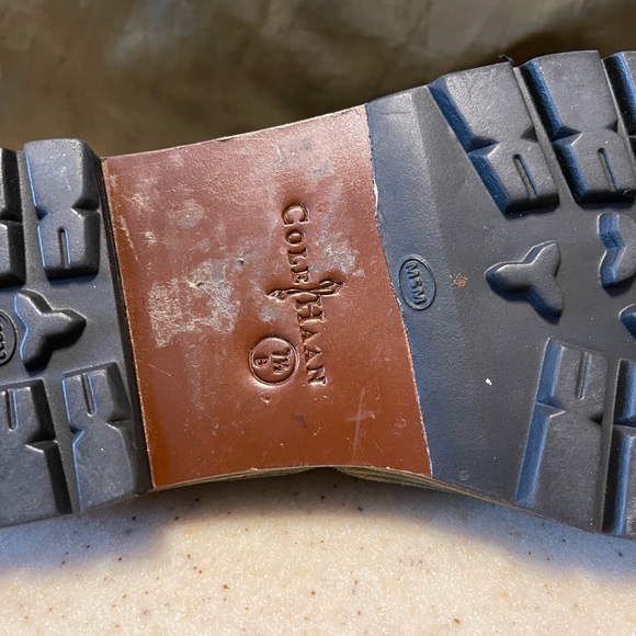 Cole Haan Suede Top Seam Corduroy Look Olive Green Women Size 7.5 Preowned USED - Picture 9 of 9